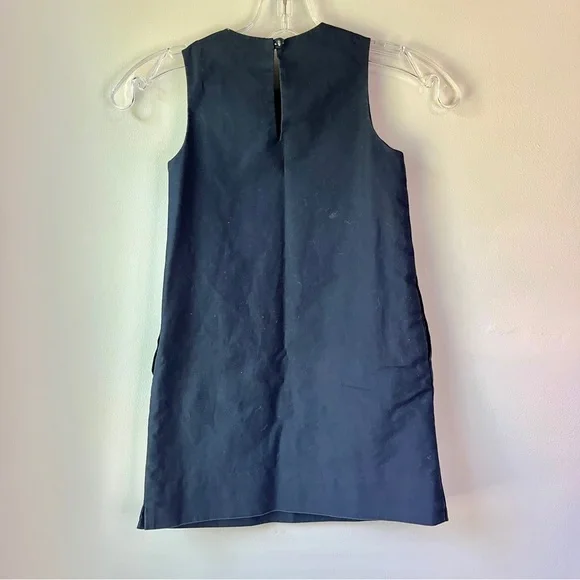Crewcuts Navy Sleeveless Sheath Dress with Embellished Neckline